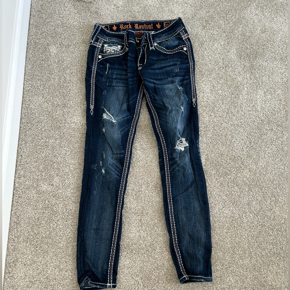 Wore a couple times ankle skinny rock Revival jeans.